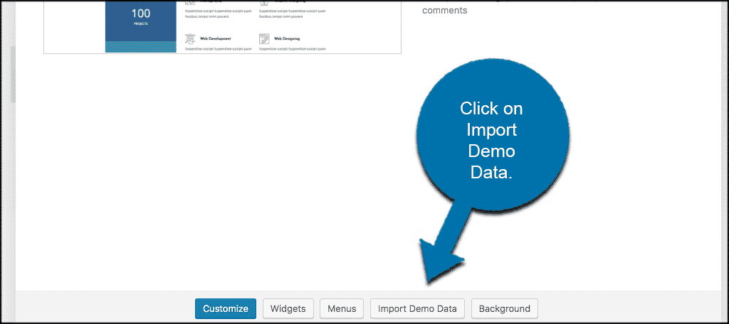 Import wordpress demo data