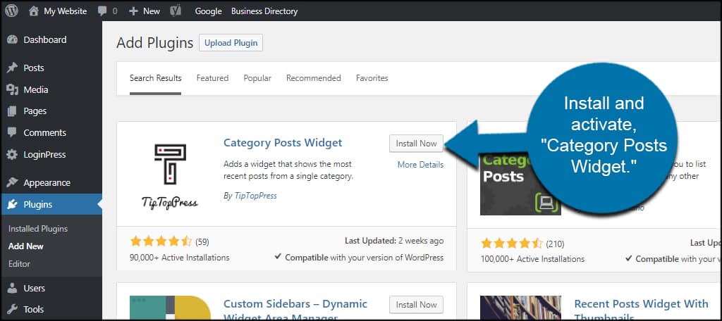 Category Posts Widget