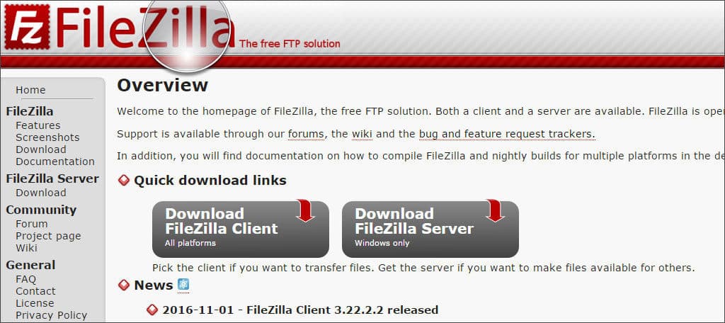 filezilla 