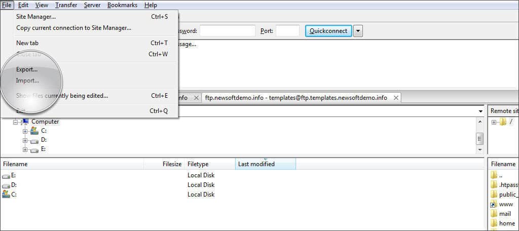 ftp configuration