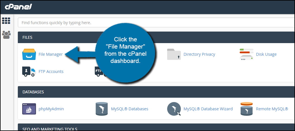 cPanel File Manager