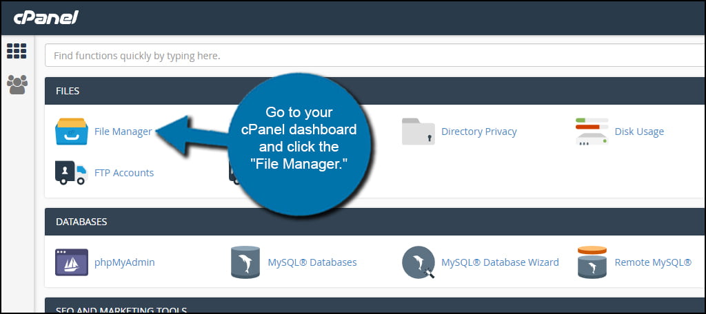 cPanel File Manager Tool