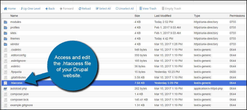 Drupal htaccess Edit