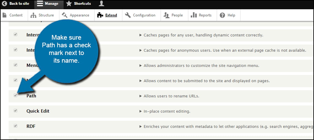 Drupal Path Module