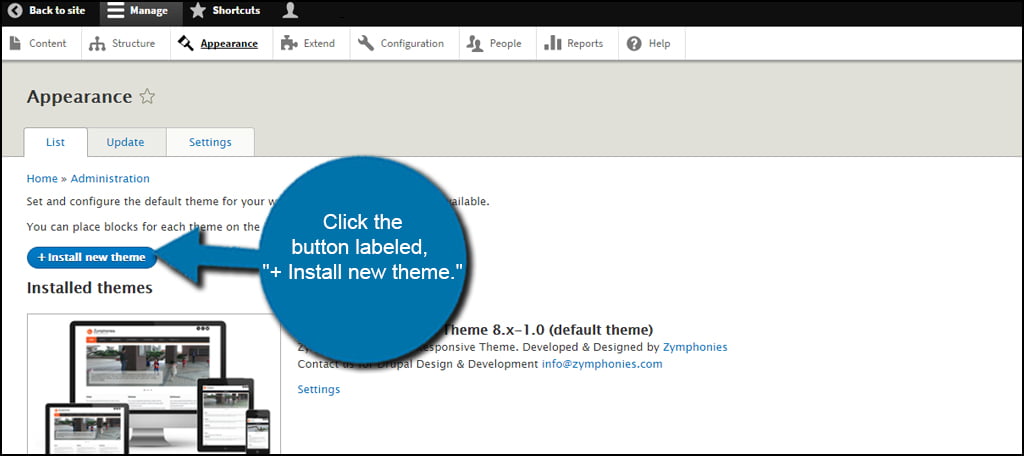 Drupal Theme Install