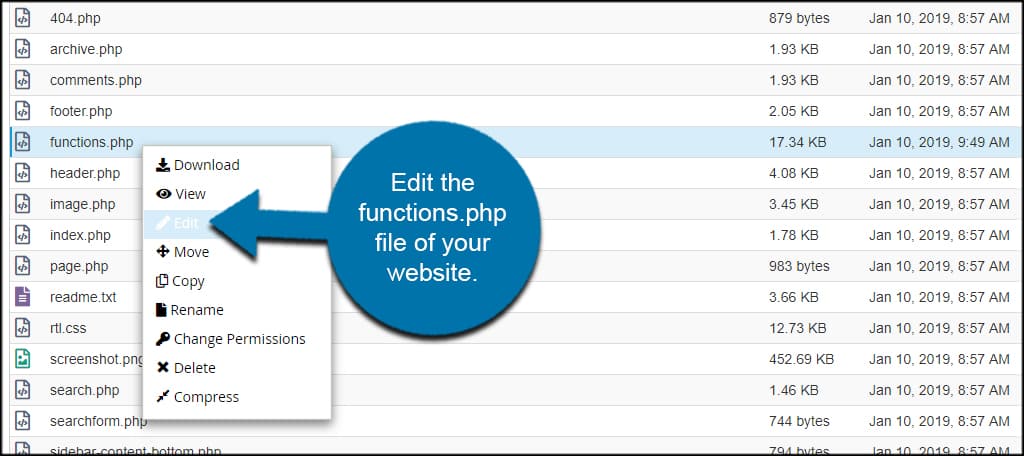 Edit Functions File