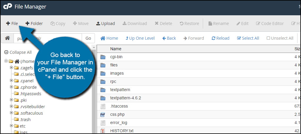 File Manager Add File