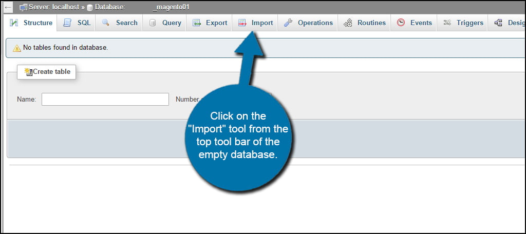 Import Database