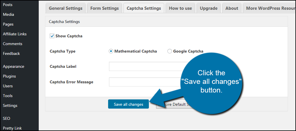 Save AccessPress Changes