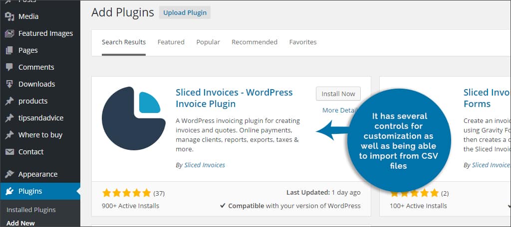 slices invoices