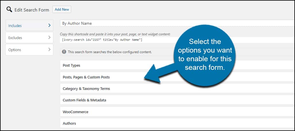 Specific Post Types Search Form