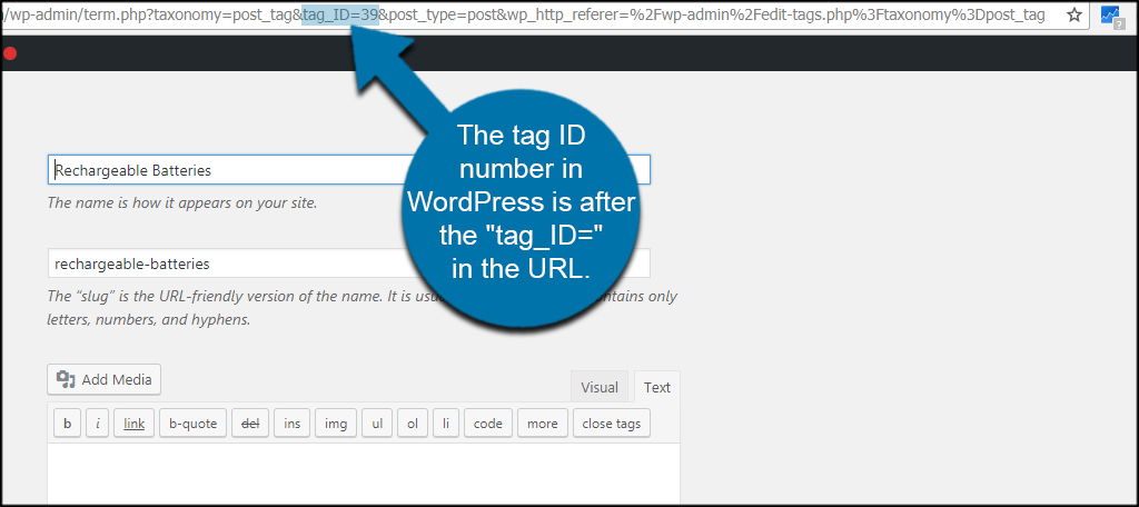 WordPress Tag ID