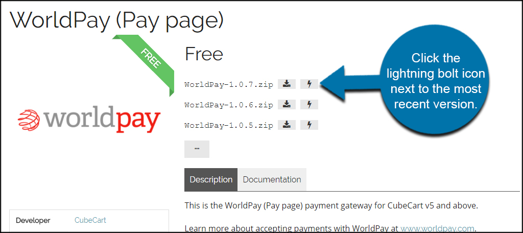 WorldPay Recent Version