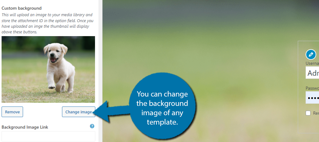 Choose background image for your custom login page in WordPress