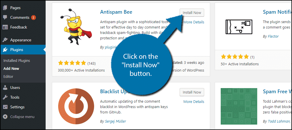 Click on the "Install Now" button.