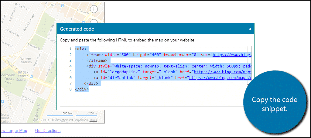 Copy HTML Snippet