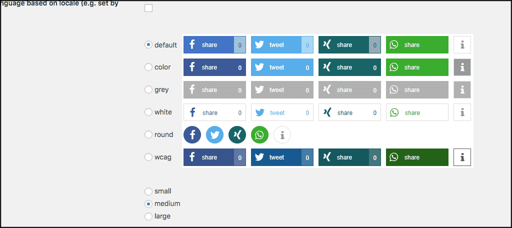 Button design options