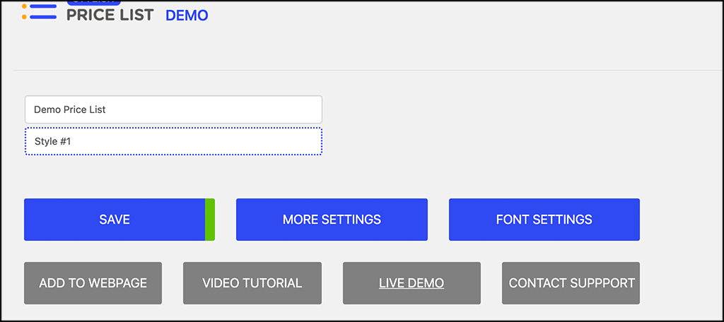 Click on font settings button