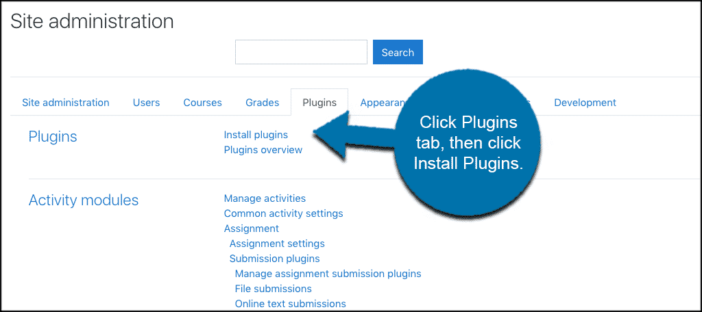 Plugins then install plugins