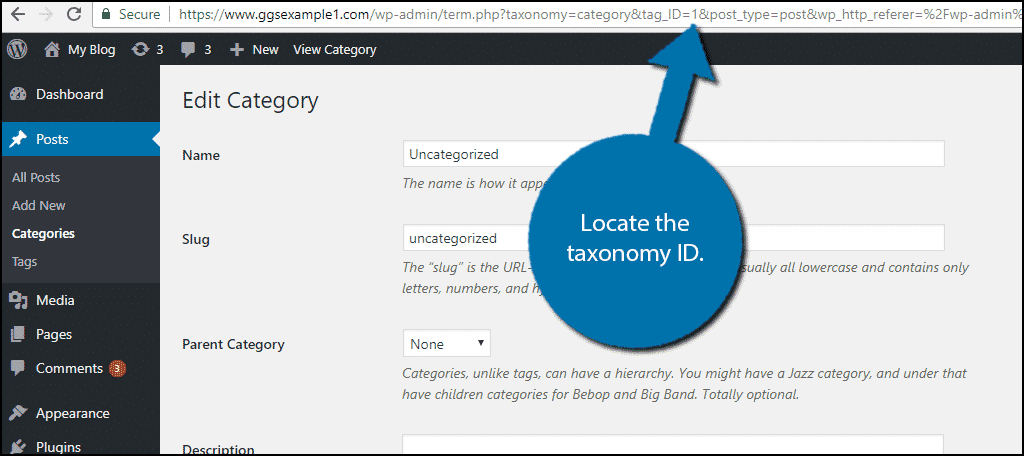 Locate the taxonomy ID.