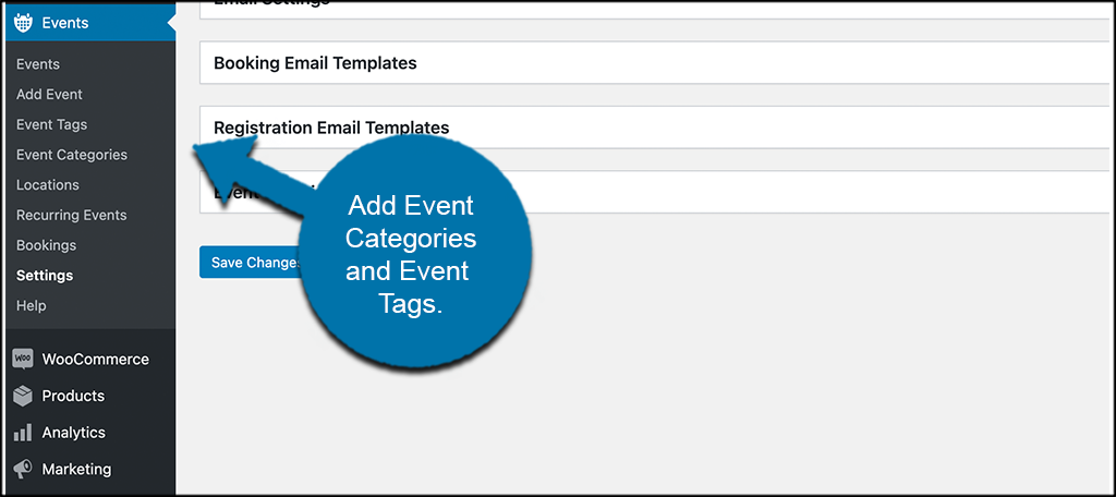 Add event categories and tags