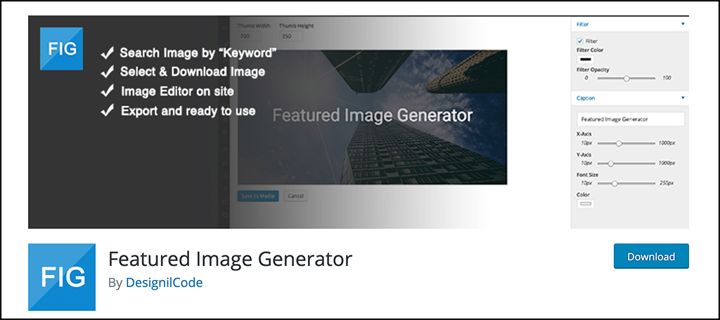 Featured Image Generator Plugin