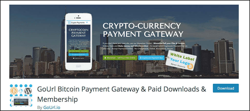 GoUrl Bitcoin payment Gateway plugin