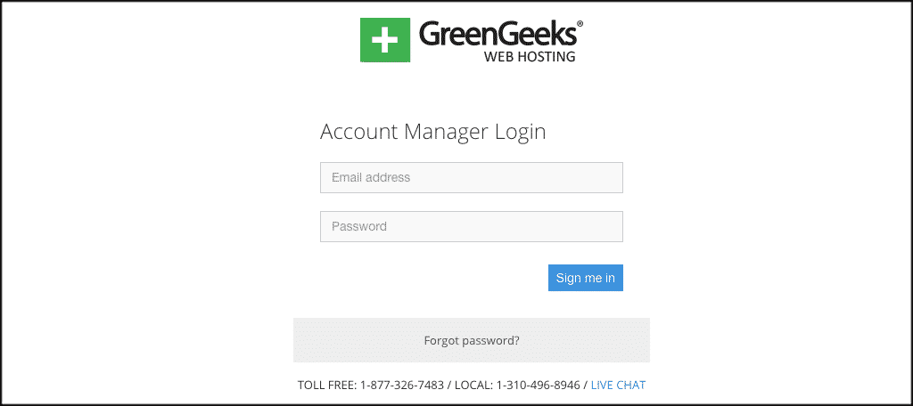 GreenGeeks Account Manager