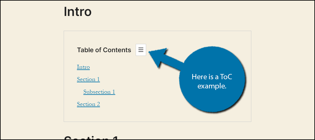 ToC Example