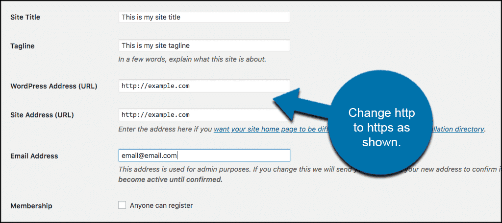 Change http to https