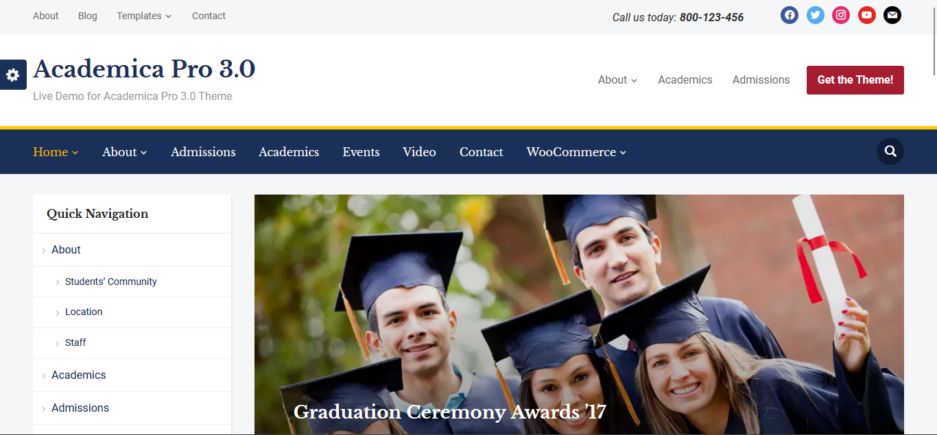 Academica Pro Education Theme