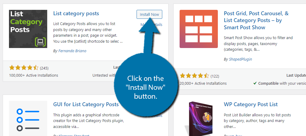 Install List Category Posts