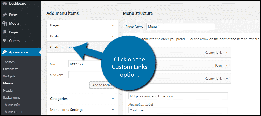 Custom Links