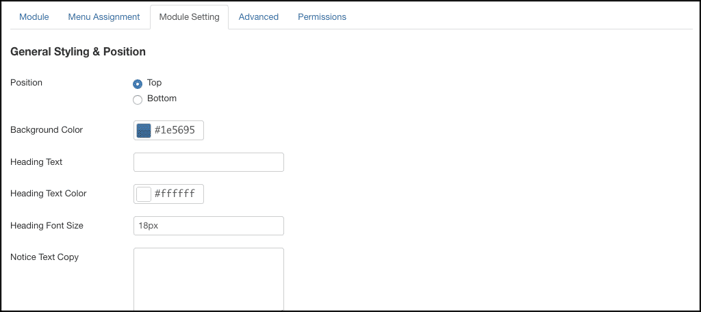 Module Setting