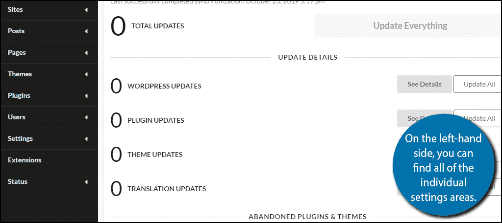 MainWP Dashboard