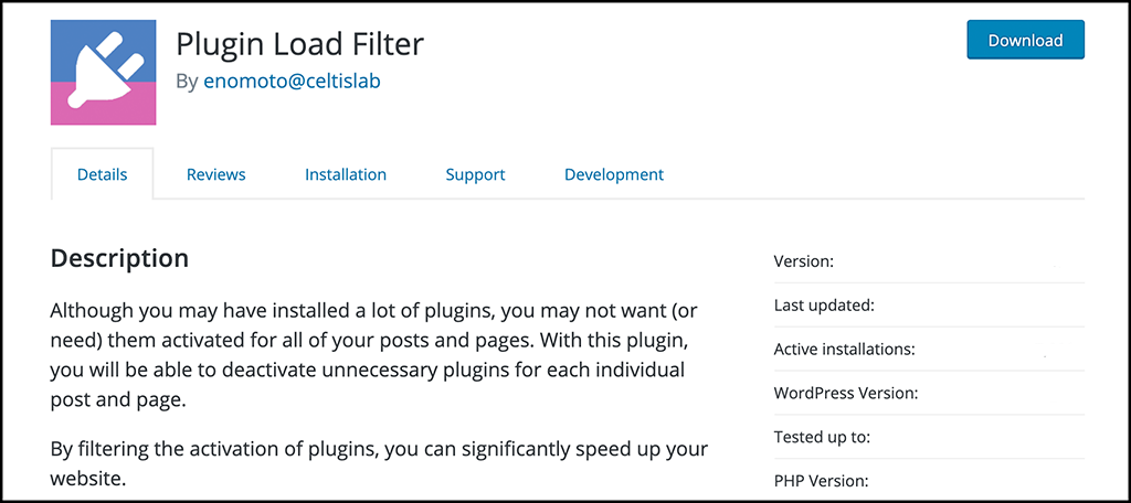 Plugin Load Filter