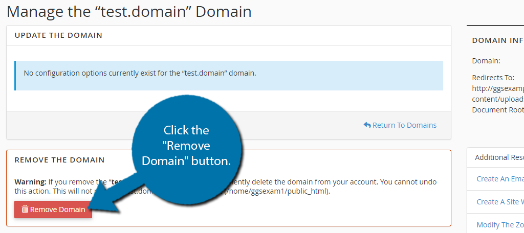 Remove Domain