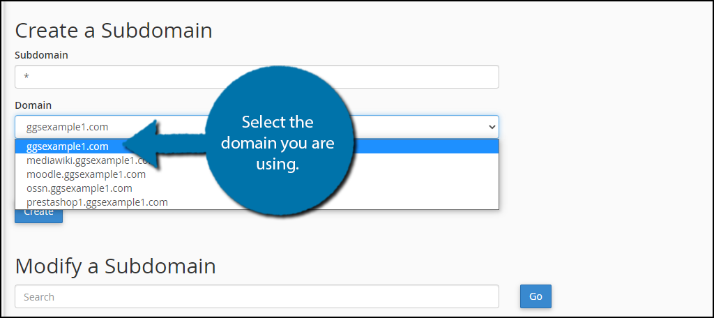 Select Domain