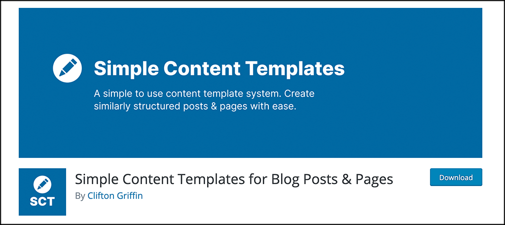 Simple Content Templates plugin