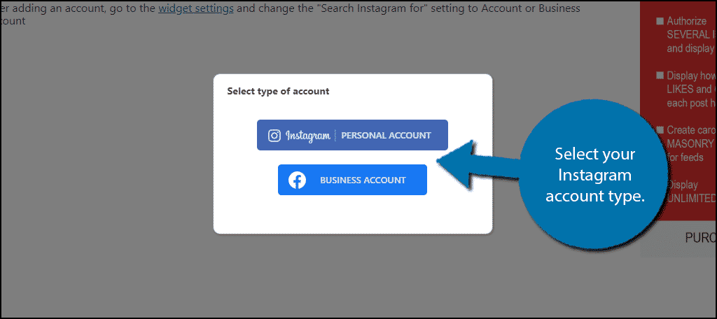 Select Account Type