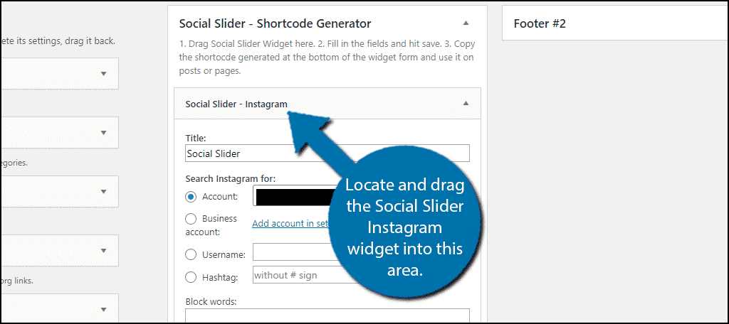 Social Slider Widget