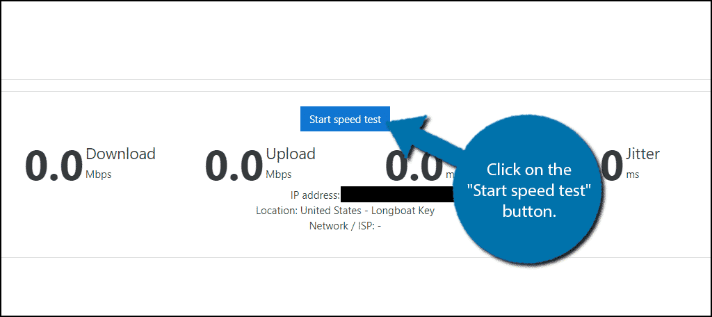 Start Speed Test