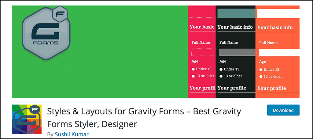 Styles and Layout for Gravity Forms