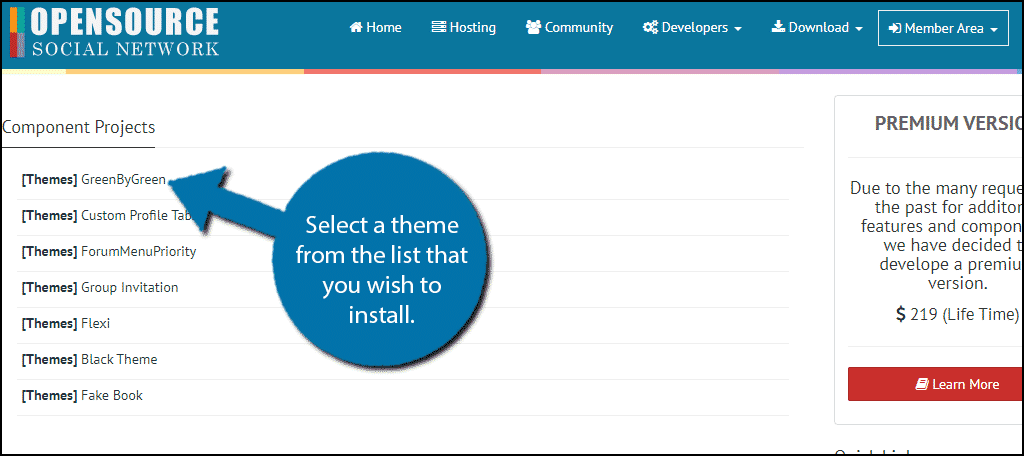 Select An OSSN Theme