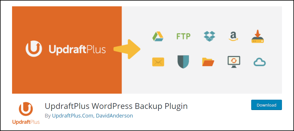 UpdraftPlus Is the best backup plugin for WordPress