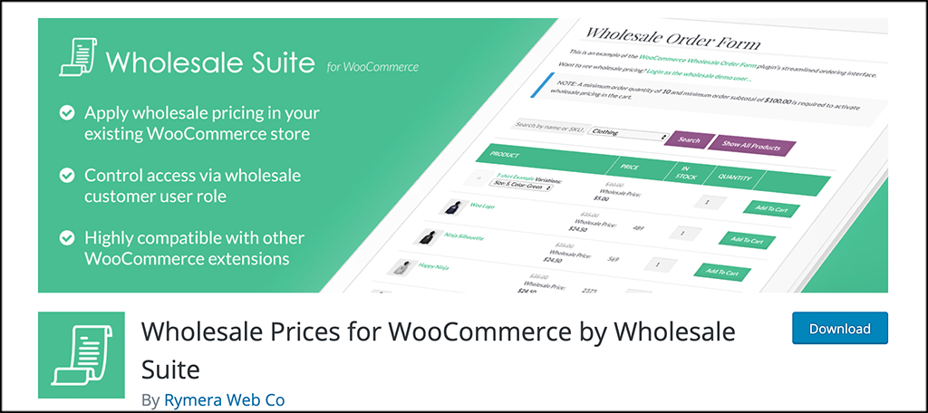 Wholesale Prices for WooCommerce plugin