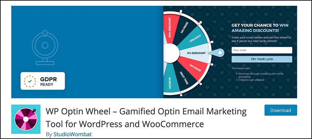 WP Optin Wheel plugin